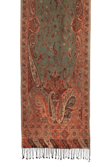 Rich Forest Paisley Jacquard Scarf