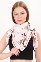 Square Floral Head Scarves for Women Hair Bandanas