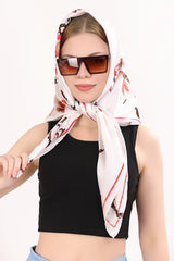 Square Floral Head Scarves for Women Hair Bandanas