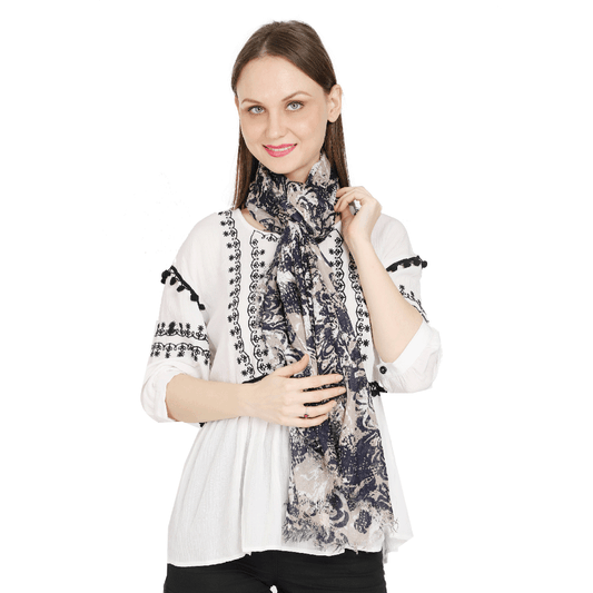 Graceful Light Black Women's Scarf