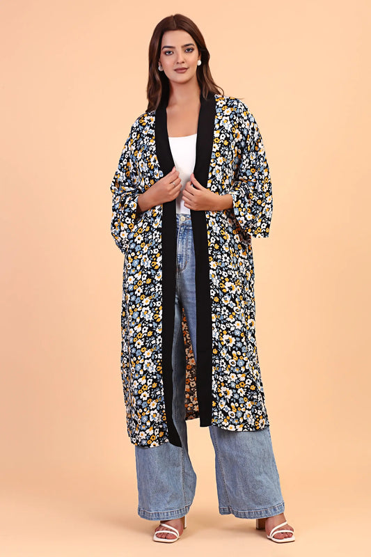 Long Floral kimono cover up
