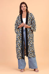 Long Floral kimono cover up