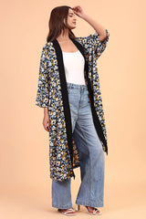 Long Floral kimono cover up