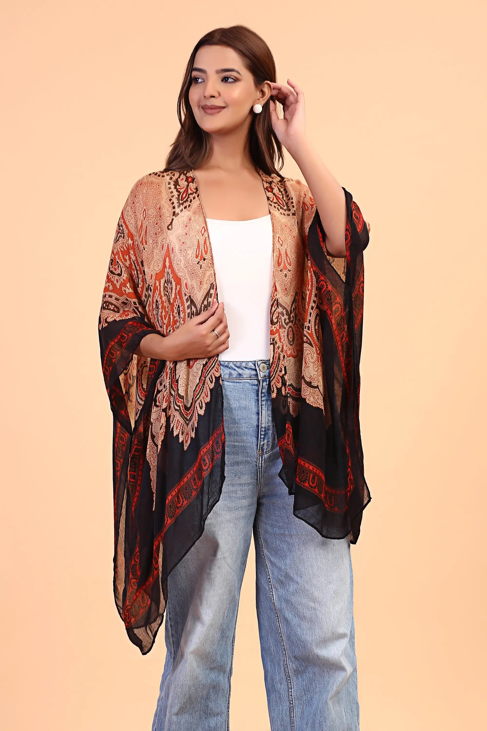 Print Kimono Long