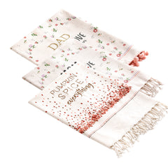 Mini Apparels Pack of 3 Pumpkin spice | Mom | Dad dish towel sets for kitchen