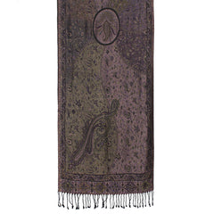 Enchanting Bronze Paisley Jacquard Scarf