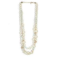 Celestial Pearl Crystal Charm Necklace