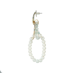 Elegant Pearl Circle Radiance Earrings