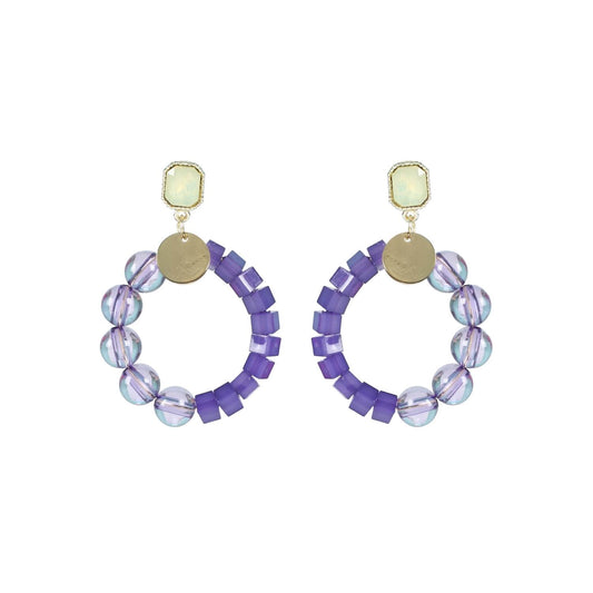 Graceful Plum Earrings Duo