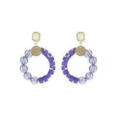 Graceful Plum Earrings Duo