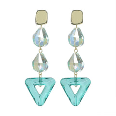Earrings Gemstone Trapezium Luster