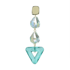 Earrings Gemstone Trapezium Luster
