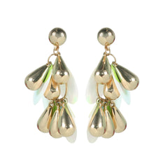 Majestic Gold Plated Teardrops Earrings