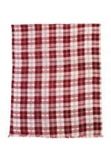 Chic Maroon Plaid Scarf