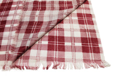 Chic Maroon Plaid Scarf