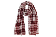 Chic Maroon Plaid Scarf