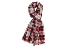 Chic Maroon Plaid Scarf