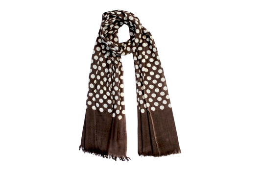 Graceful Brown Dotted Wrap