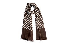 Graceful Brown Dotted Wrap