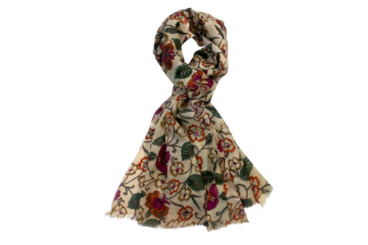 Romantic Flower Print Scarf