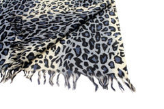 Charcoal Leopard Grace Scarf