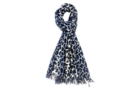 Charcoal Leopard Grace Scarf
