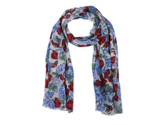Playful Rose & Blue Magic Scarf