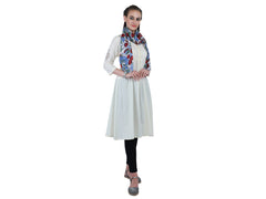 Playful Rose & Blue Magic Scarf