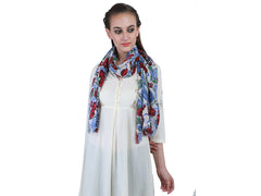 Playful Rose & Blue Magic Scarf