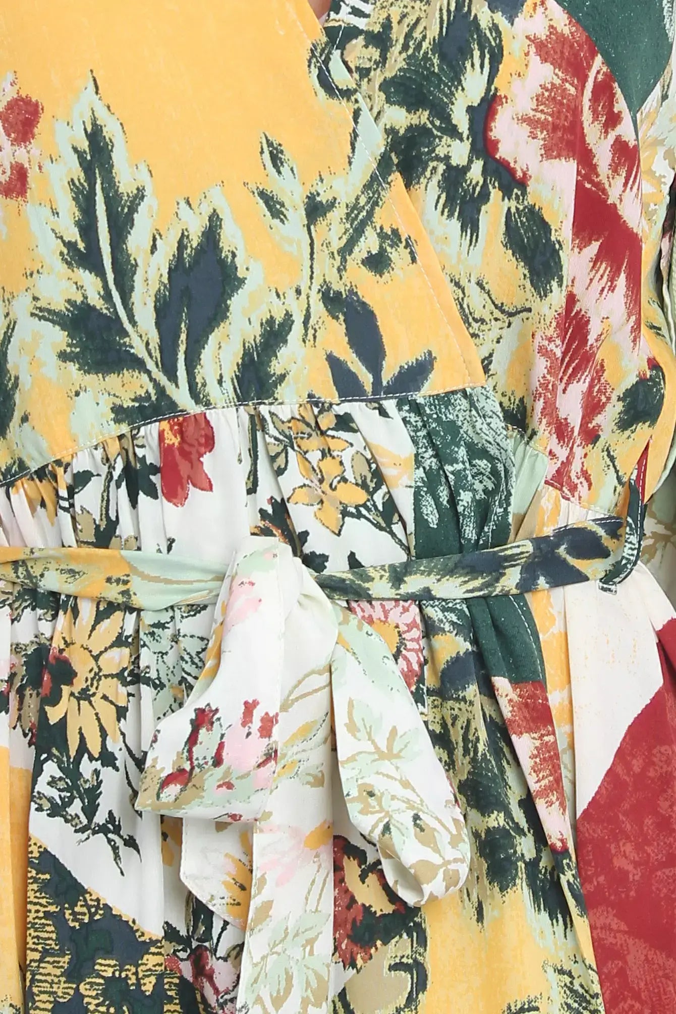 Tropical Floral Kaftan maxi Dress