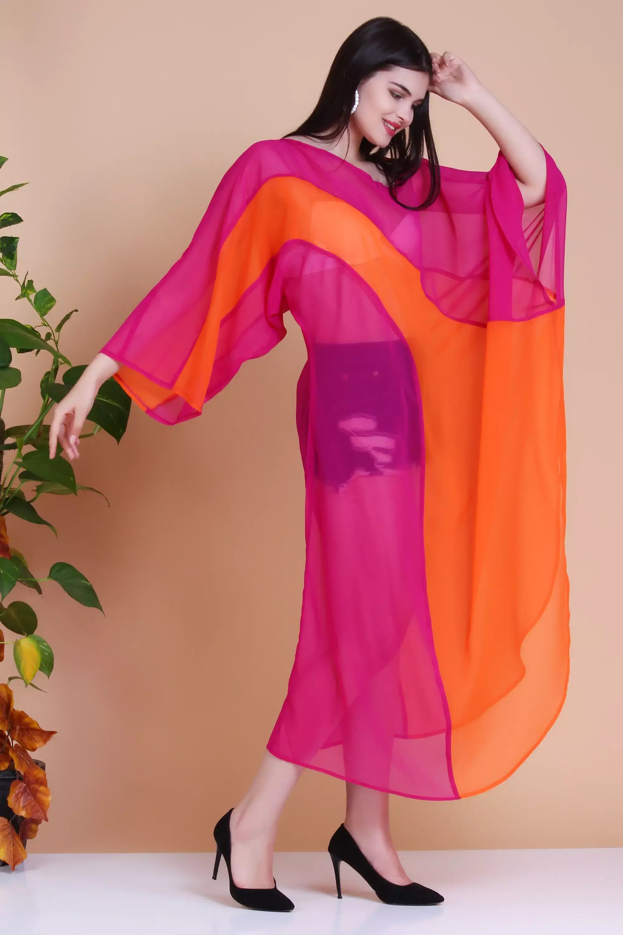 Rainbow Kaftan dress for women