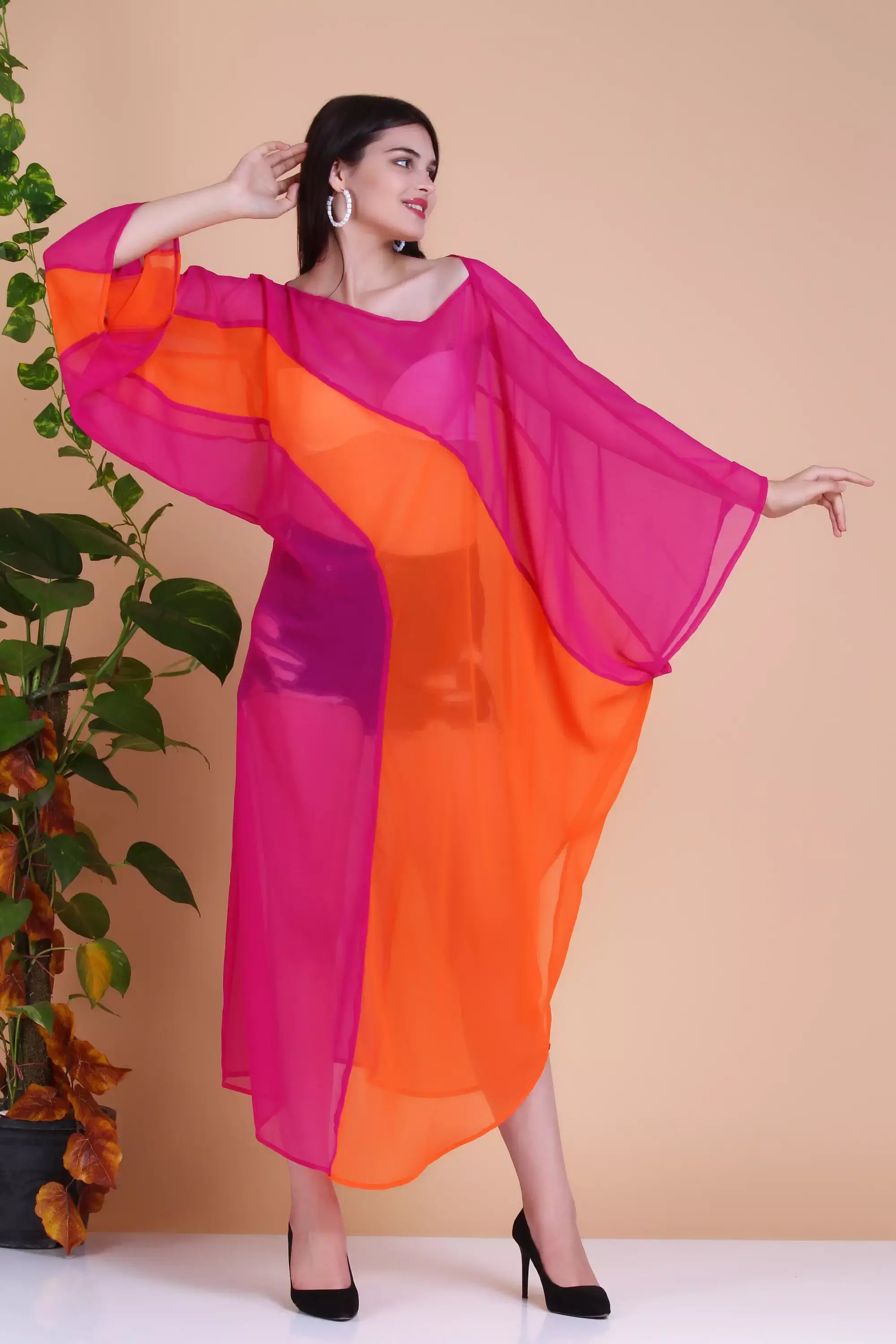 Rainbow Kaftan dress for women
