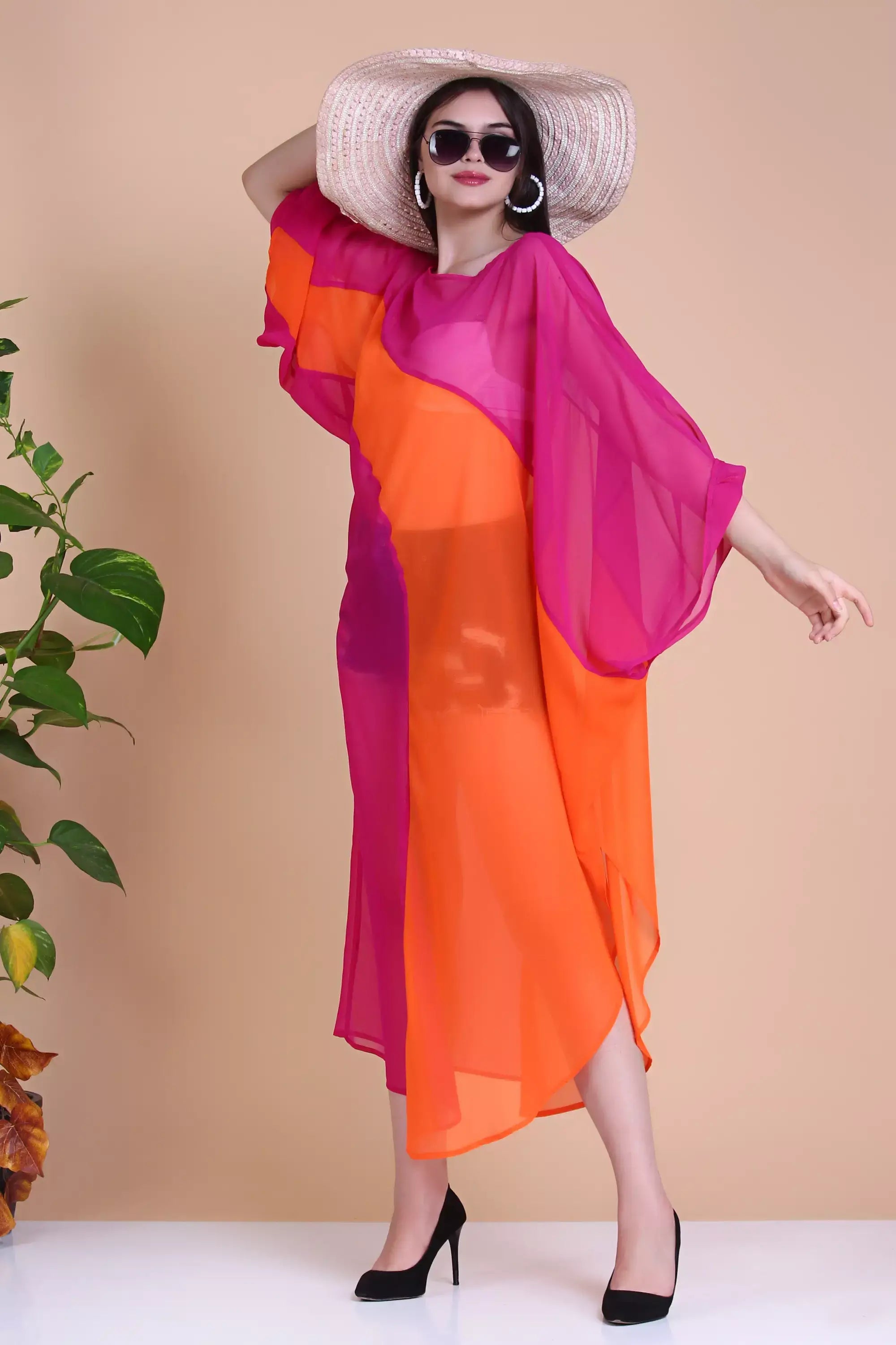 Rainbow Kaftan dress for women