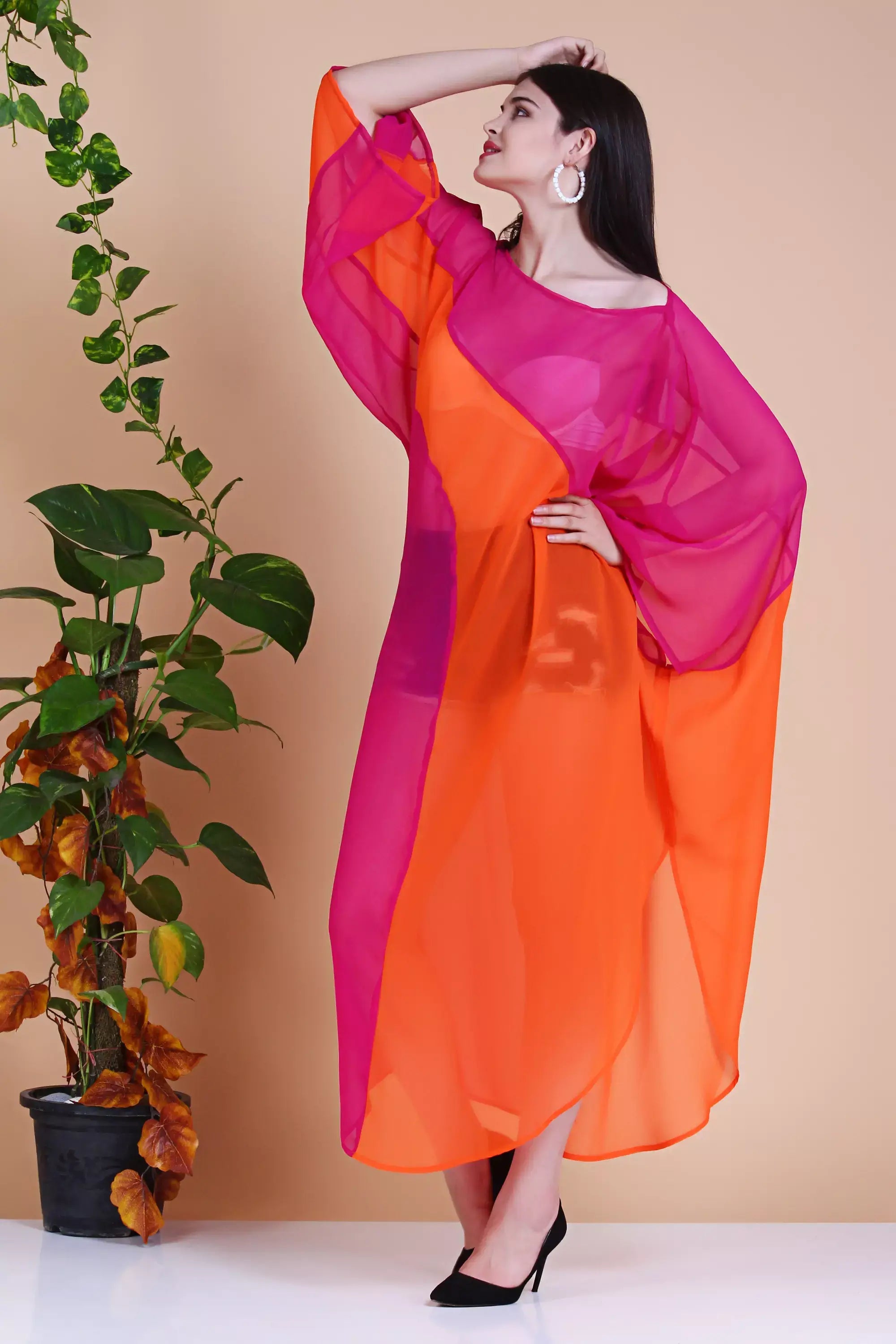 Rainbow Kaftan dress for women