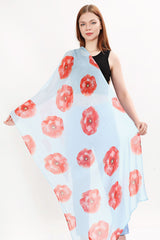 Women scarf shawl Flowers printing sun protection casual
