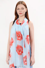 Women scarf shawl Flowers printing sun protection casual