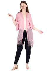 Pink Fringe Kimono