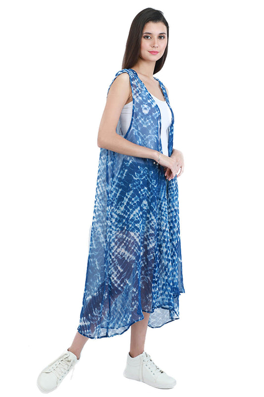 Blue Tie-Dye Kimono