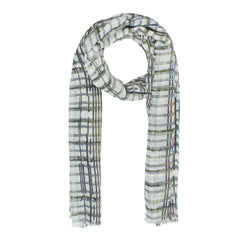 Radiant Geometric Grid Scarf