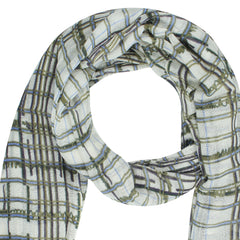Radiant Geometric Grid Scarf