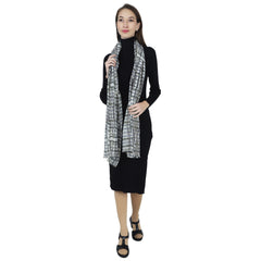 Radiant Geometric Grid Scarf