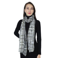 Radiant Geometric Grid Scarf