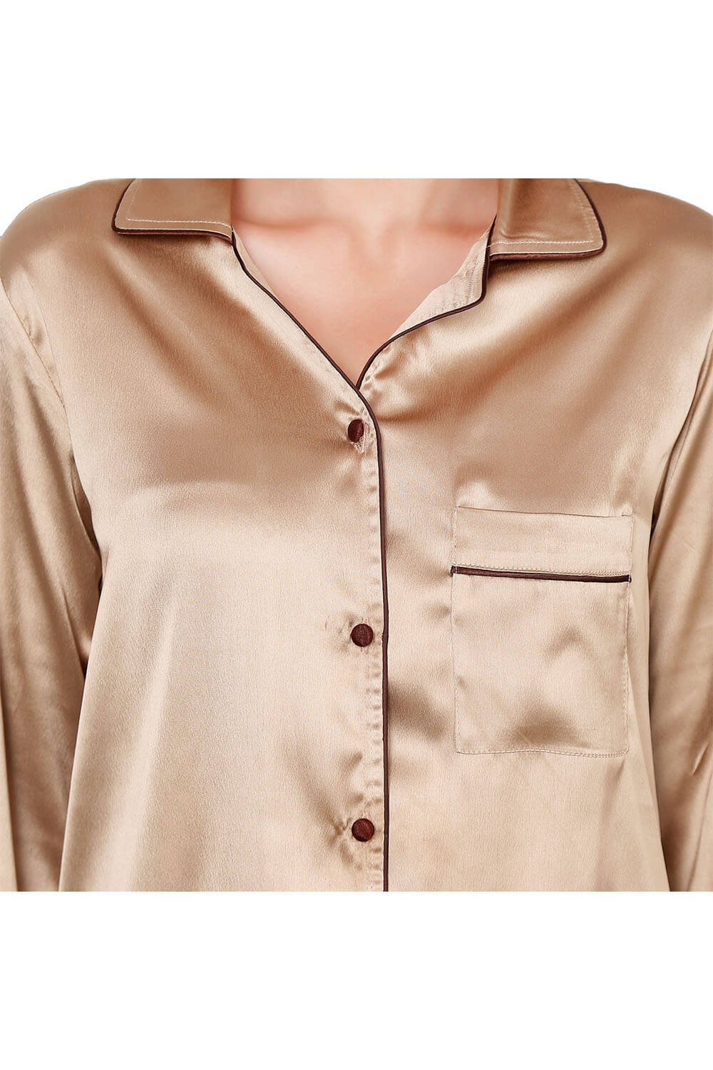 Womens Silk Satin Pajamas