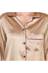 Womens Silk Satin Pajamas