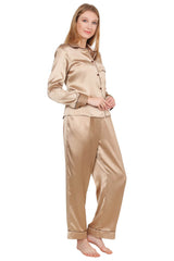 Womens Silk Satin Pajamas