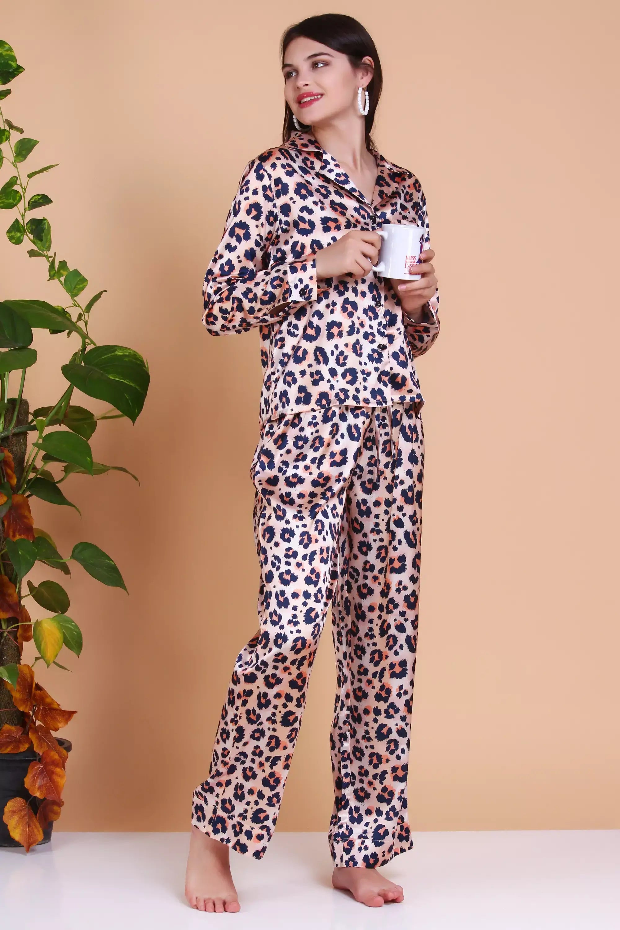Leopard Silk Pajamas set
