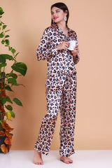 Leopard Silk Pajamas set