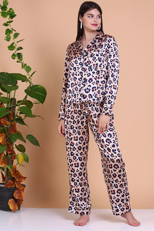 Leopard Silk Pajamas set