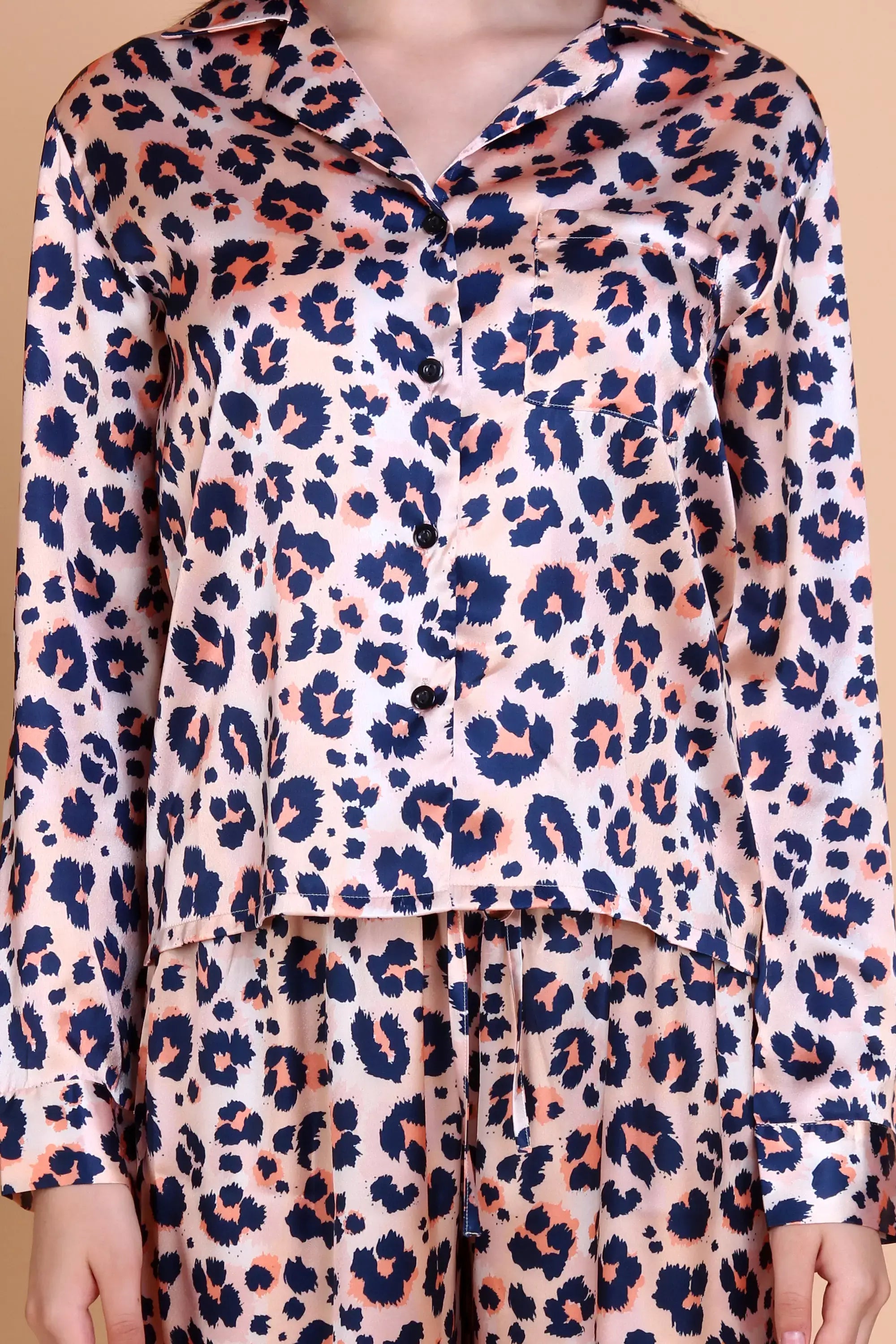 Leopard Silk Pajamas set