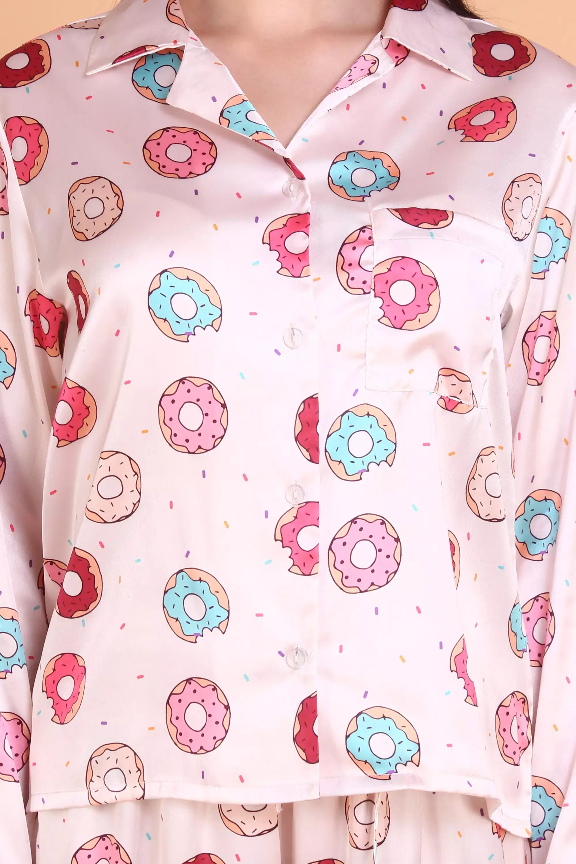 donut Soft Button Down Pajamas